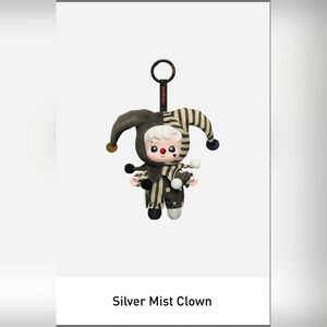 POPMART WHY SO SERIOUS.Silver Mist Clown Keychain